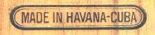 MADE IN HAVANA-CUBA Pre-1962 box stamp