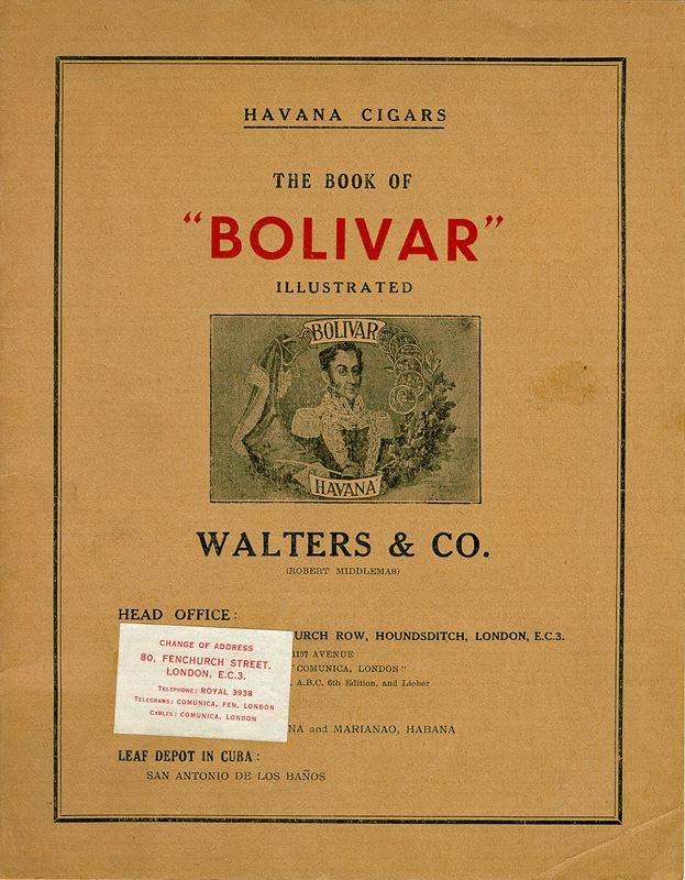 1930s London Catalogue of Bolívar Cigars