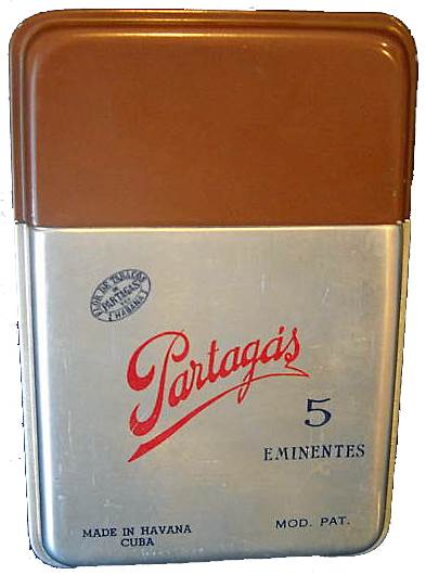 Typical Partagás packaging