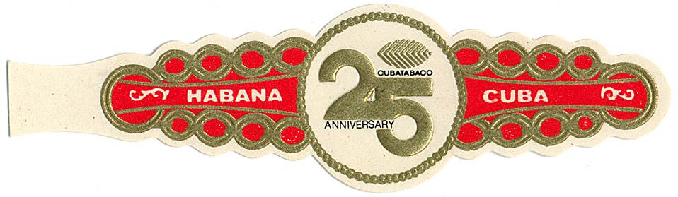 Cubatabaco 25 Aniversario Humidor band