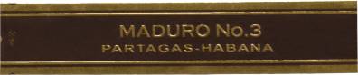 帕特加斯 Partagás 马杜罗 3 号 Maduro No. 3 雪茄标