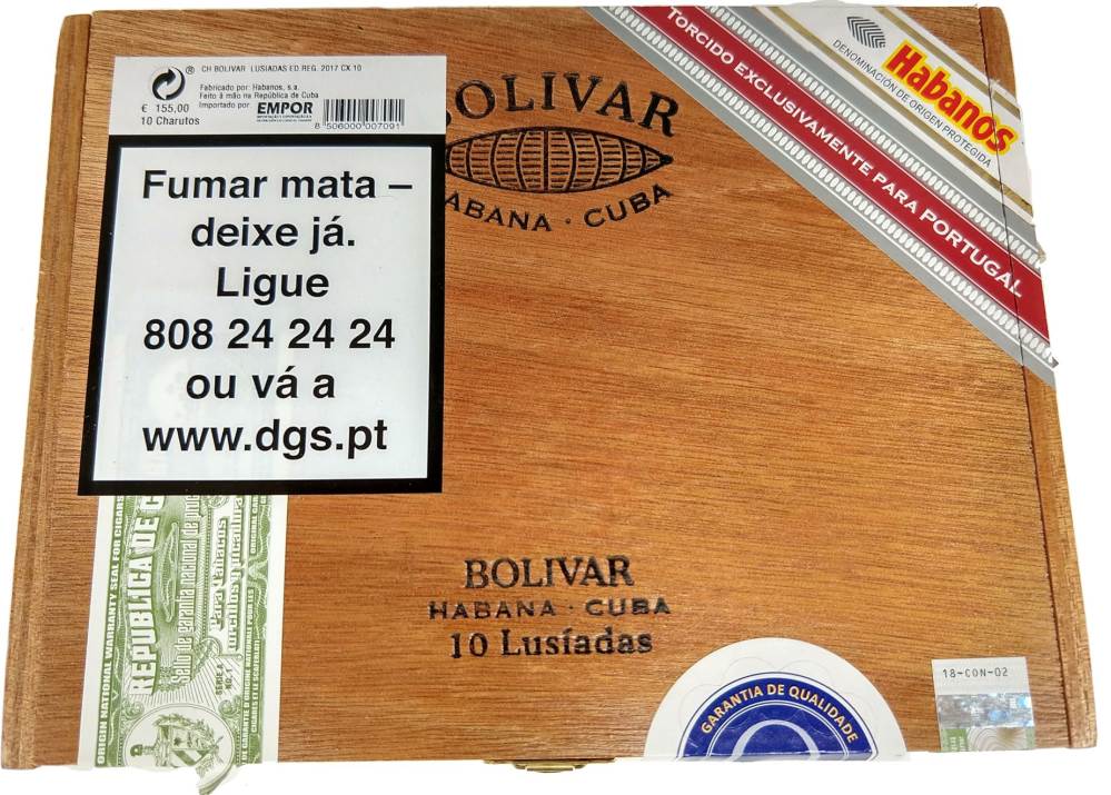 Bolívar Edición Regional Portugal packaging