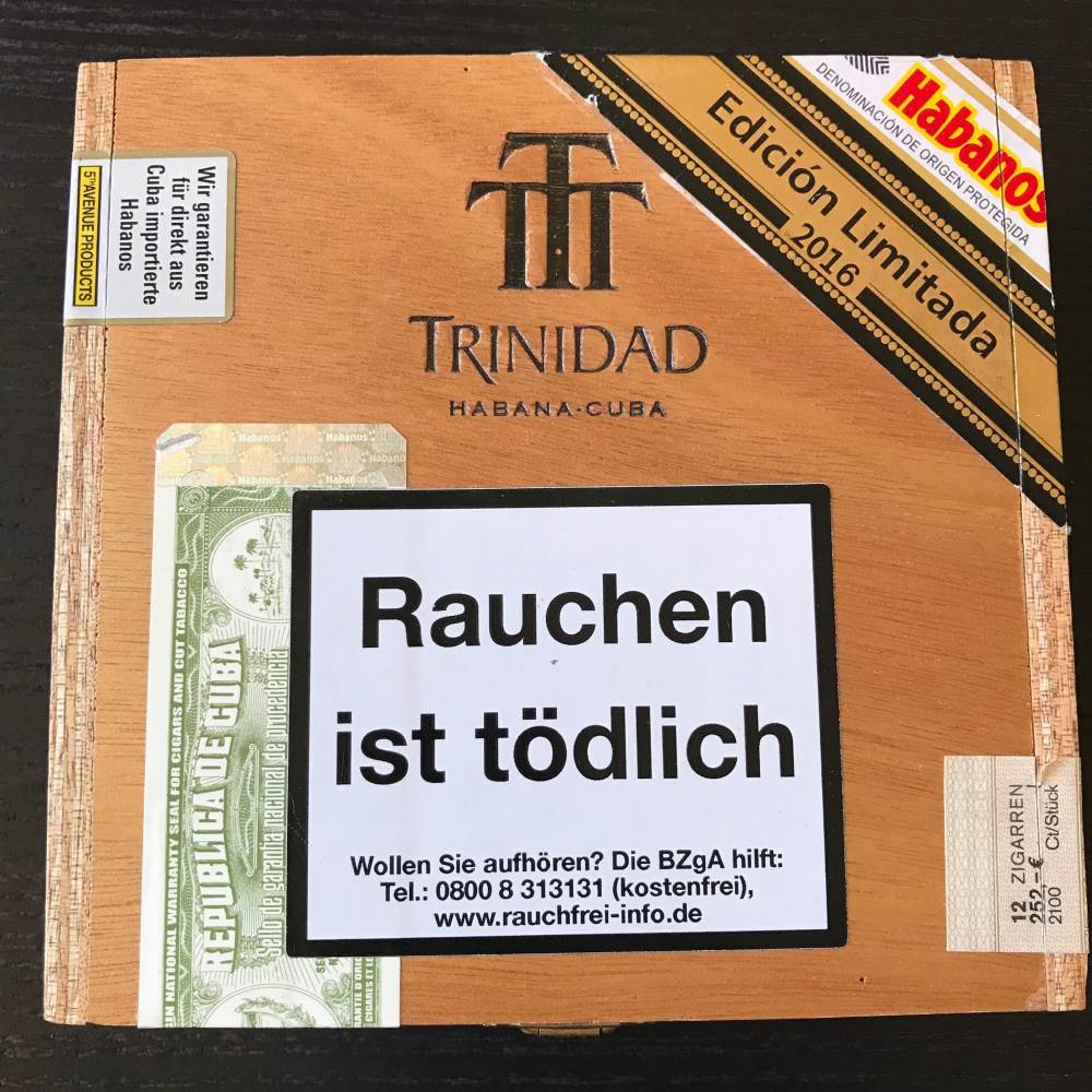 Trinidad Edición Limitada packaging